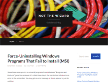 Tablet Screenshot of notthewizard.com